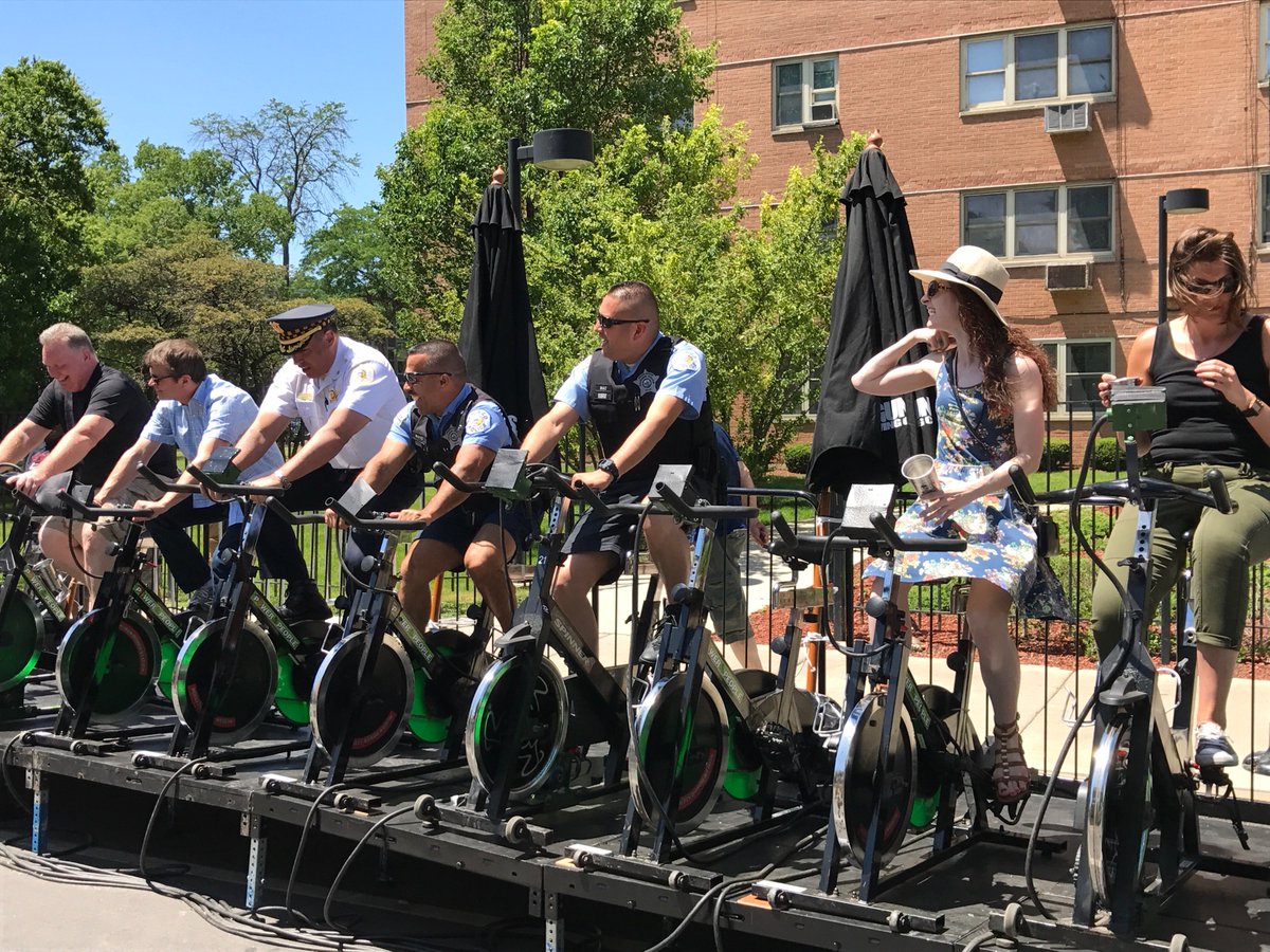 #GreenMusicFest 2017 has officially begun! Thanks to everyone who pedaled to power the stage #chicago #sustainability #wickerpark