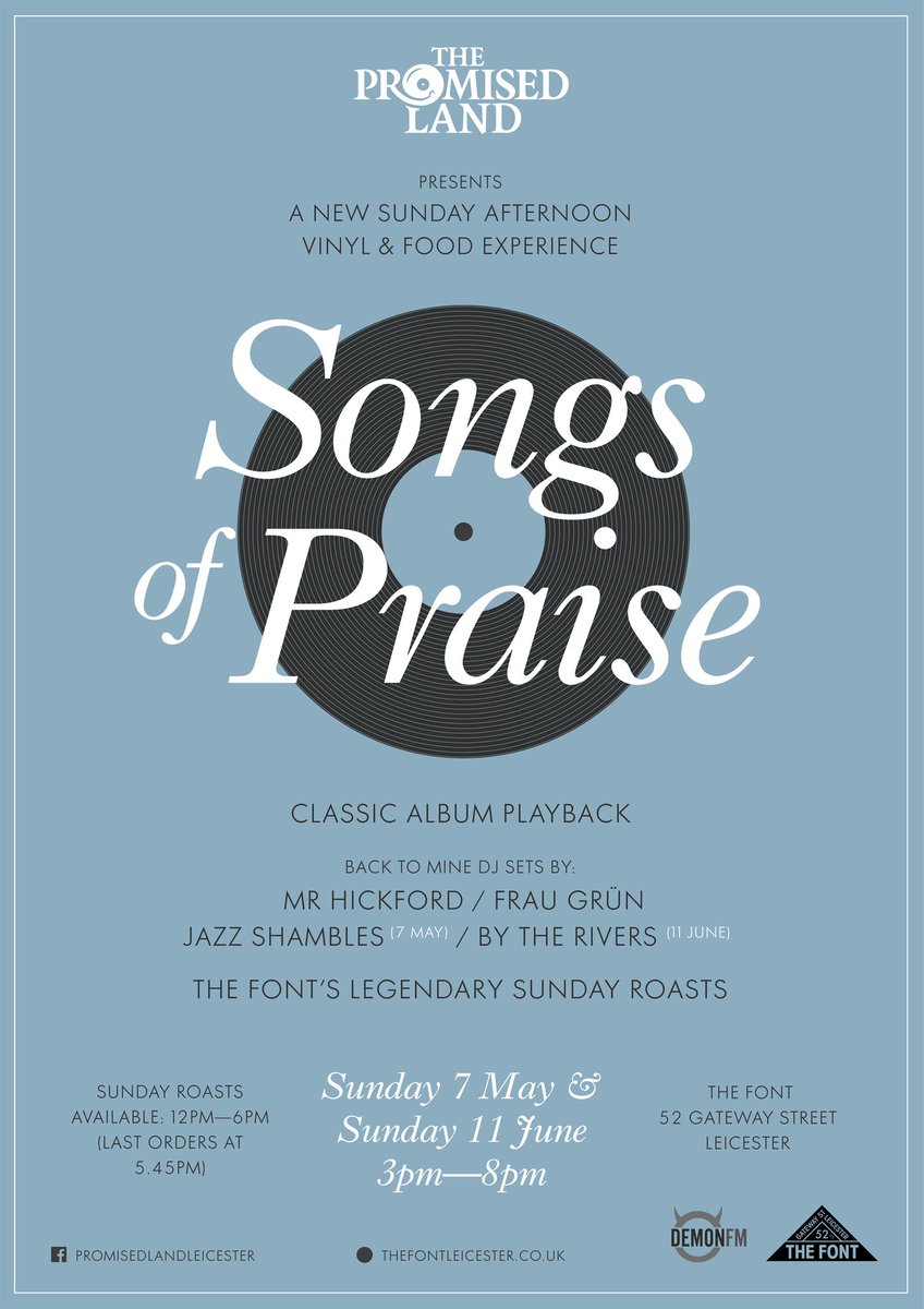 TheFont's tweet image. Tomorrow @TheFont, vinyl, roast dinners, good vibes...... come join :) #Leicester #fresh #sundayroast #vinylrecords