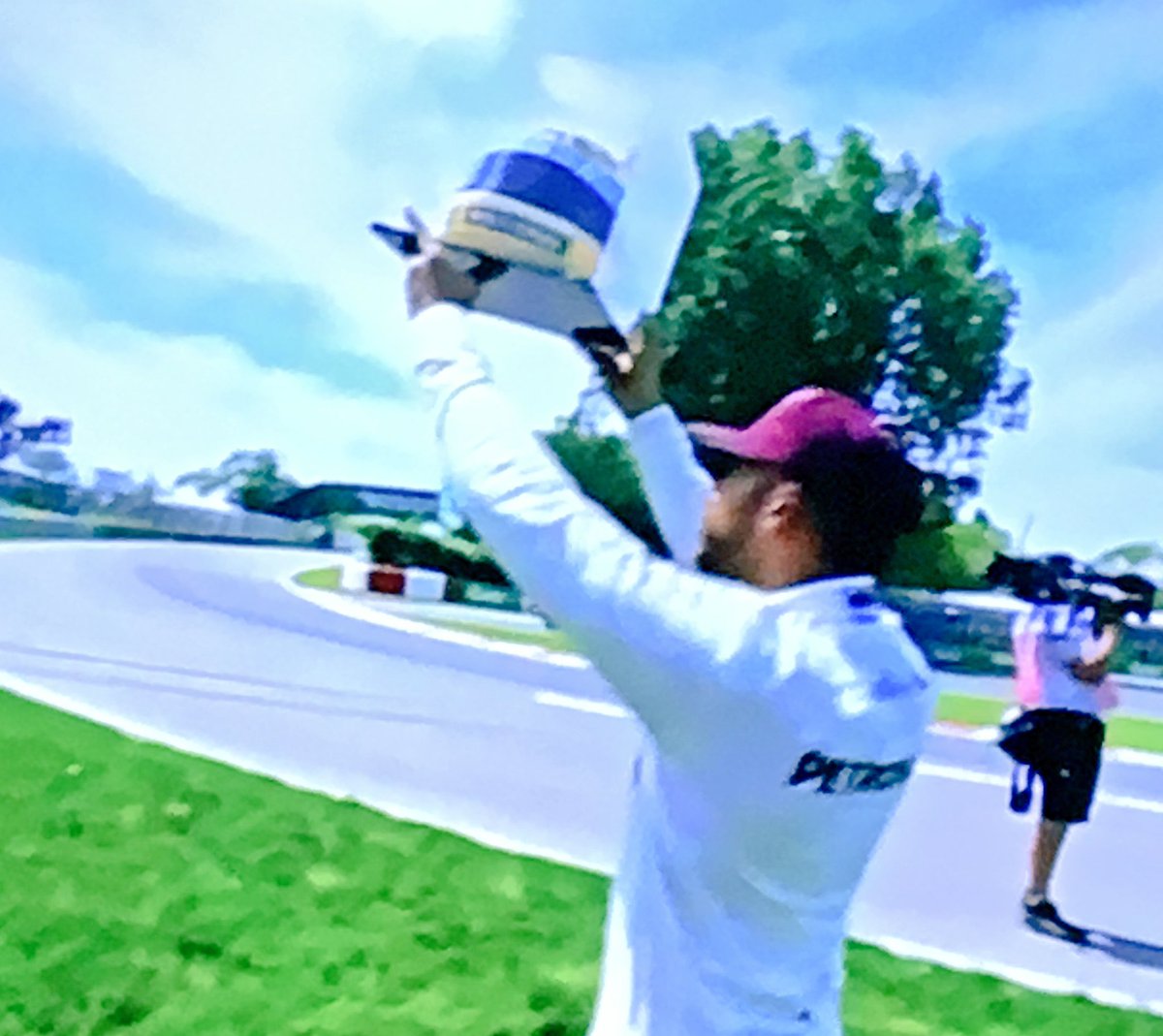 🙃🏎💨🏁.<a href="/LewisHamilton/">Lewis Hamilton</a> with 6th pole in #Canada &amp; equals #AyrtonSenna's record of 65 poles in the anniversary of #LH44Stamp's first win in #F1