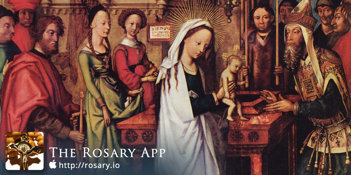 HolyRosaryApp's tweet photo. The fourth Joyful Mystery: The Presentation of Our Lord (Luke 2:22-38) https://t.co/MY9srJPjCw #IPrayTheRosary #Pray https://t.co/bb3oNeylfx