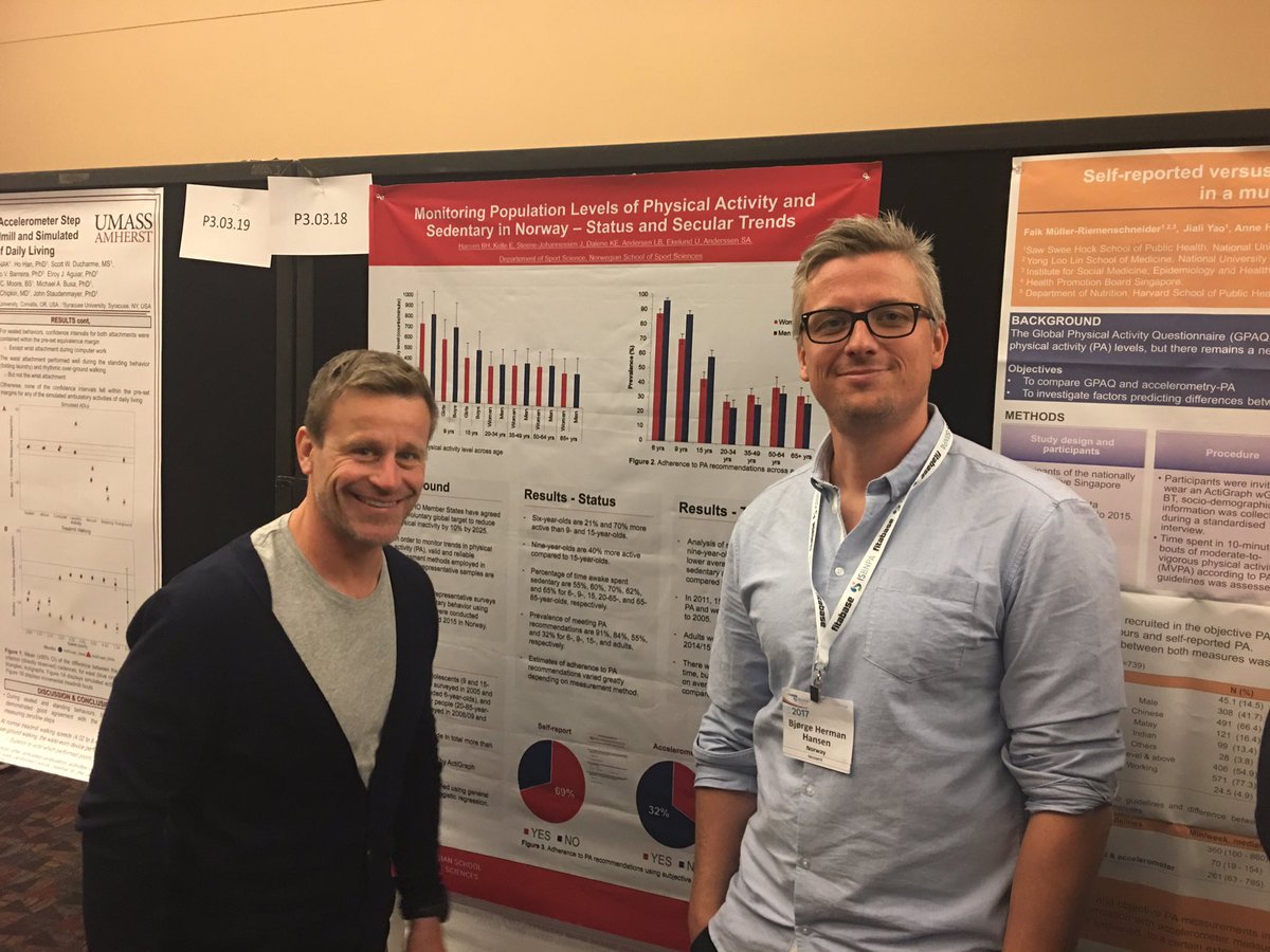 bjorgeherman's tweet photo. Check out all the cool Norwegian objective PA data from our surveillance system, at #ISBNPA17 @jostsj @Ulf_Ekelund @elkollien @knuteirik47 https://t.co/HNrbZh9L1v