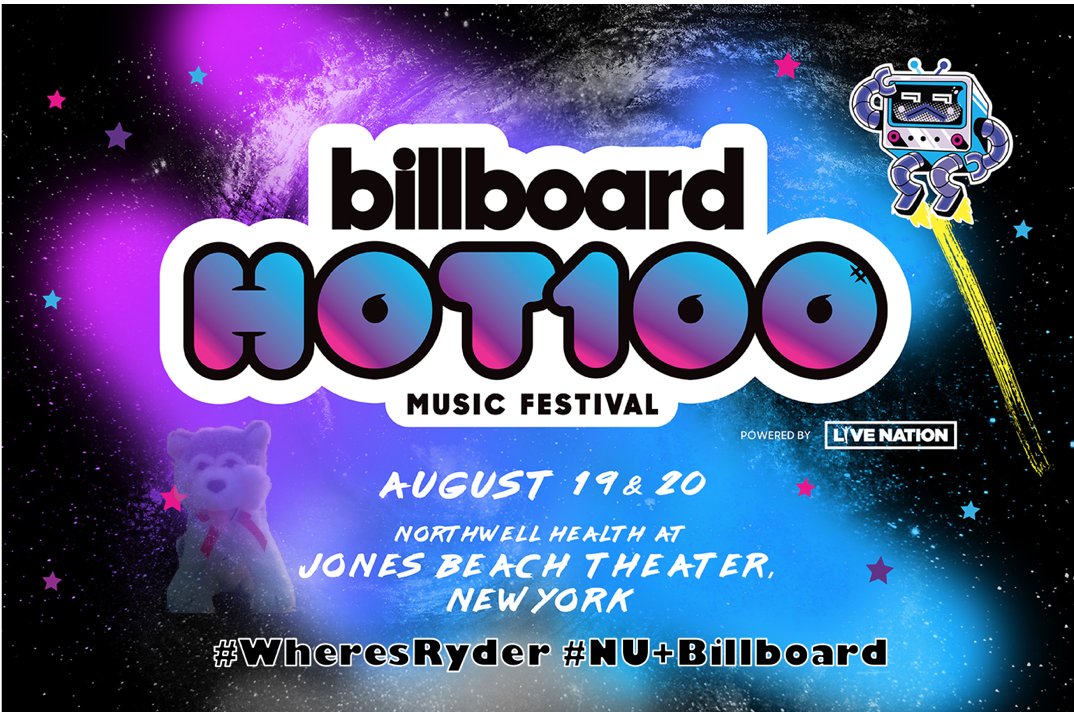 NUStudentLife's tweet photo. Head to our insta for info about entering in the #wheresryder contest to win 2 FREE tickets to @billboard Hot 100 Fest! #NUBillboard https://t.co/f1VakjW3aF
