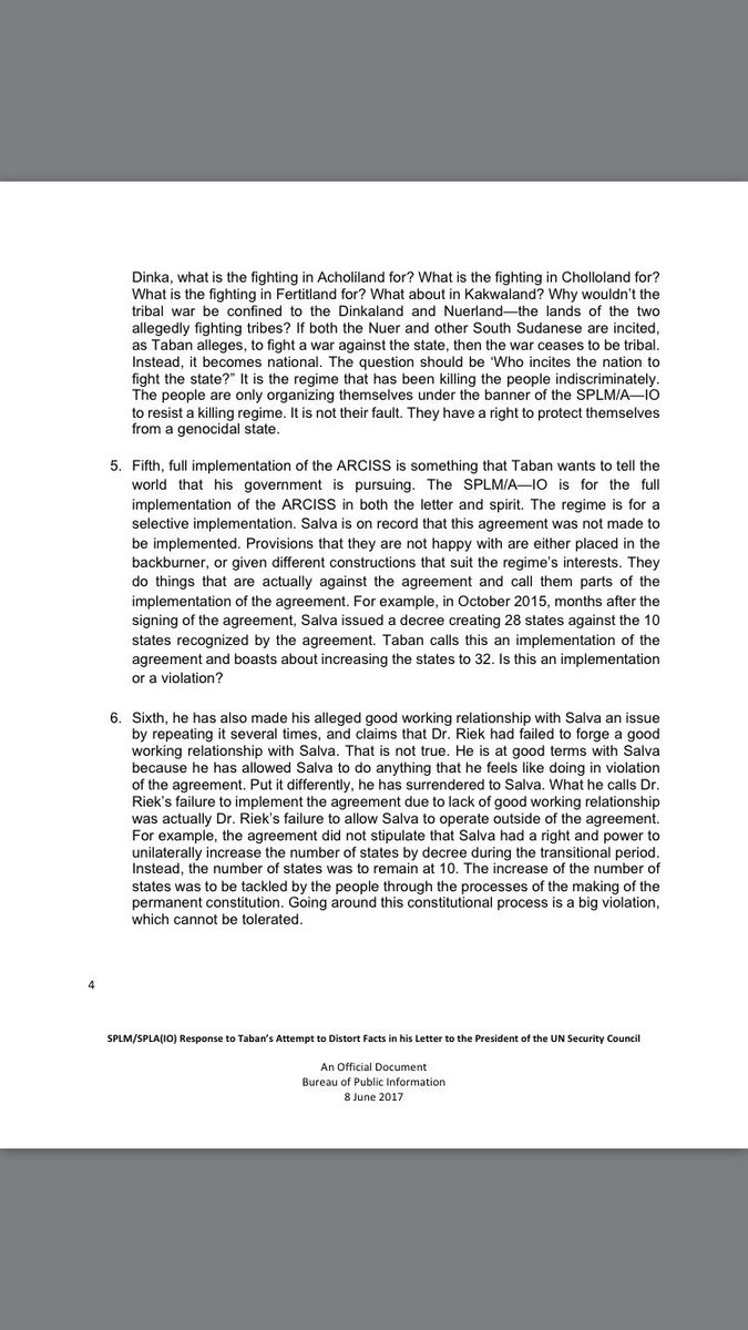 A brief response to Taban's attempt to distort facts #SouthSudan part 1
