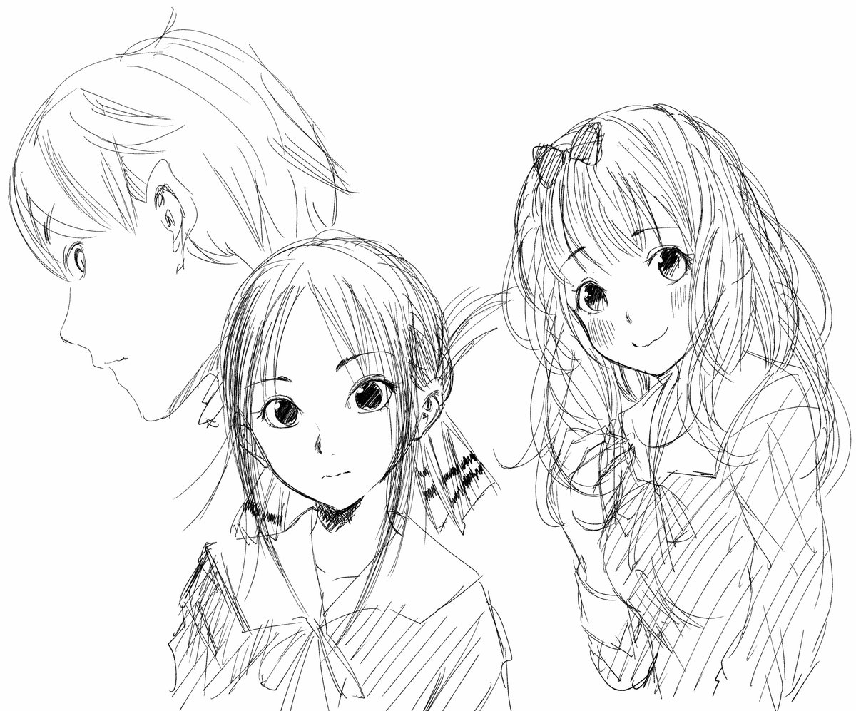 赤坂アカ 昔の絵柄でらくがき