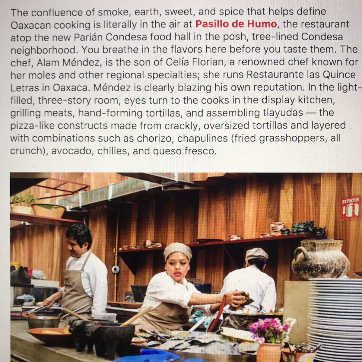 Congrats to our friend <a href="/AlamFlorian/">Alam Méndez Florián</a> | His restaurant <a href="/pasillodehumo/">Pasillo de Humo</a> named among the 'must eats' in CDMX by <a href="/Eater/">Eater</a>'s <a href="/BillAddison/">Bill Addison</a> |