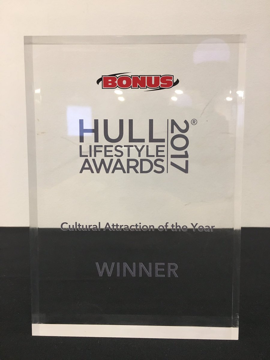 We won a Hull Lifestyle Award! Congratulations to all the other nominees in the Cultural Attraction of the Year category <a href="/HulllAwards/">Hull Lifestyle</a>
