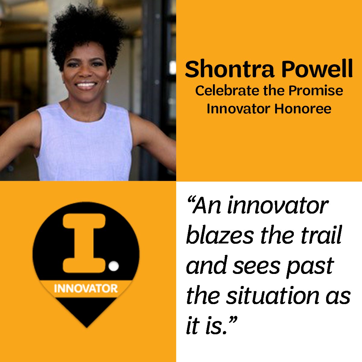 GirlScoutsWISE's tweet photo. Learn more about Celebrate the Promise Innovator honoree @shontrapowell: https://t.co/IwEUW8QZnd #GSWISE100 https://t.co/Qsom1gfvSv