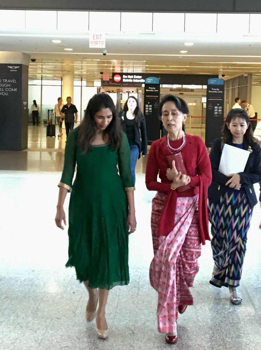 DipikaDamerla's tweet photo. Thank you @OfficialSuuKyi for visiting Ontario on your trip to Canada. It was an honour meeting you. https://t.co/u1oBANCQWw