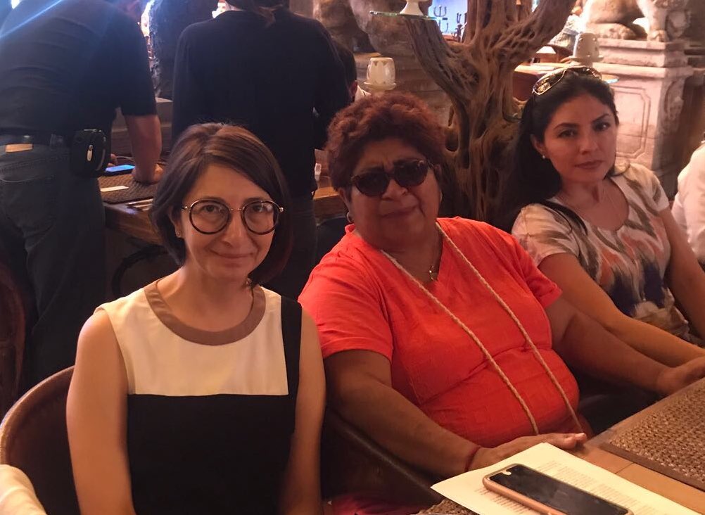 En compañía de la Dra. Mara Robles, Rectora del Centro Universitario de Los Altos de Jalisco, y mi amiga la Dip. Lourdes Valdez