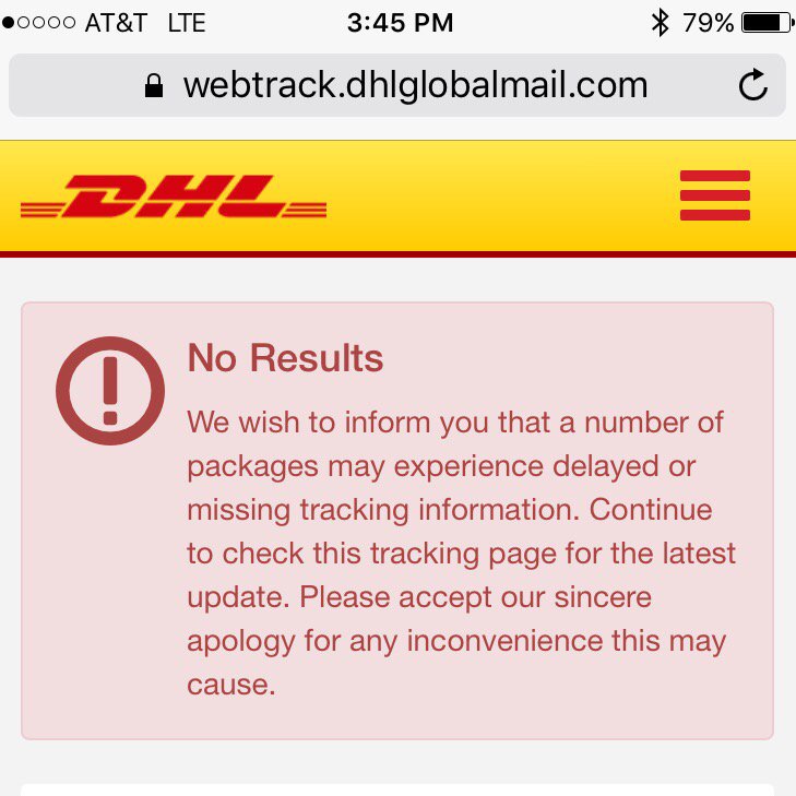 skroobs's tweet photo. @MysteryTackleBx pls change your shipping partner. @dhlus is killing you. I'm sure @UPS @FedEx @USPS r ready anytime https://t.co/dAp9zDNreZ