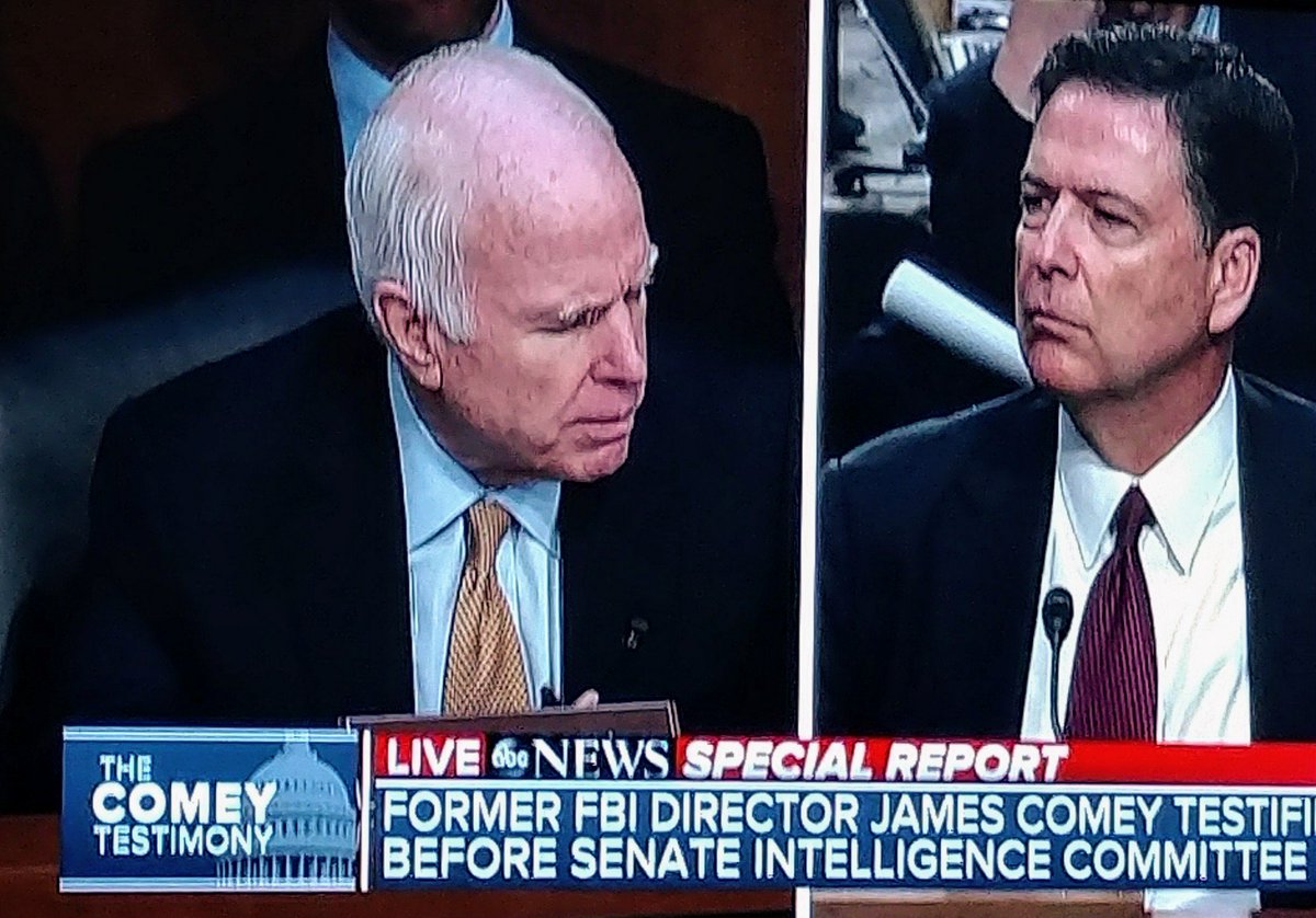 tripleLmichel's tweet photo. Senator McCain sounds so confused and keeps asking the same questions over and over. https://t.co/xJd1q8G6eM