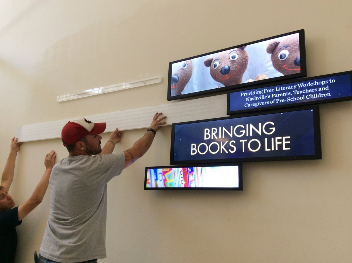 anode's tweet photo. #tbt to 1-yr ago &amp; the #donor recognition installation for @NowatNPL w/ special hat tip to @LMG_Inc &amp; @SigncraftUSA https://t.co/J3qsBBc4HL https://t.co/oBbZkYCtKd