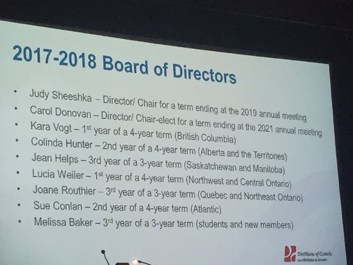SeasonsCareInc's tweet photo. Incoming Board of Directors @DietitiansCAN #DCconf2017 #seasonscareinc #goCarolgo https://t.co/aYb5RRtKGh