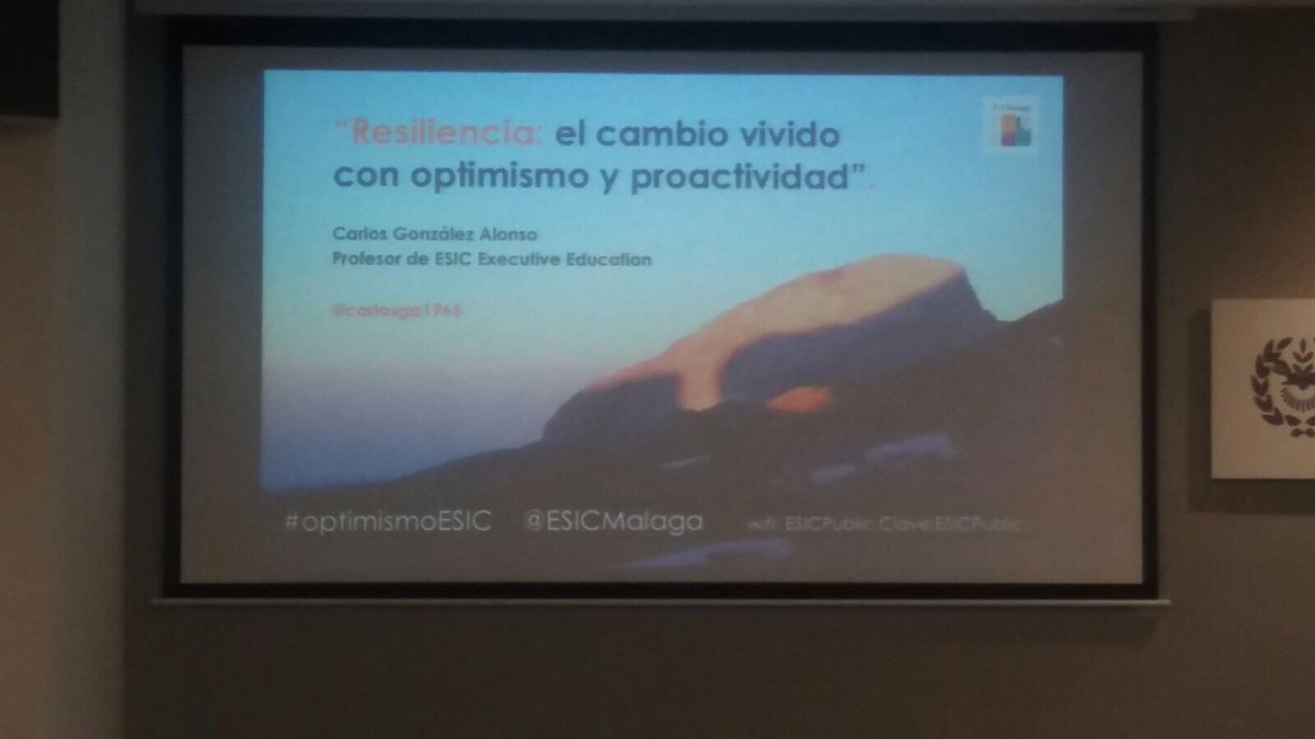 ESICMalaga's tweet photo. Empezamos la #masterclass de @Carlosga1965 sobre #resiliencia, #optimismo, #proactivdad y gestión del cambio https://t.co/s3IIRaXrFg