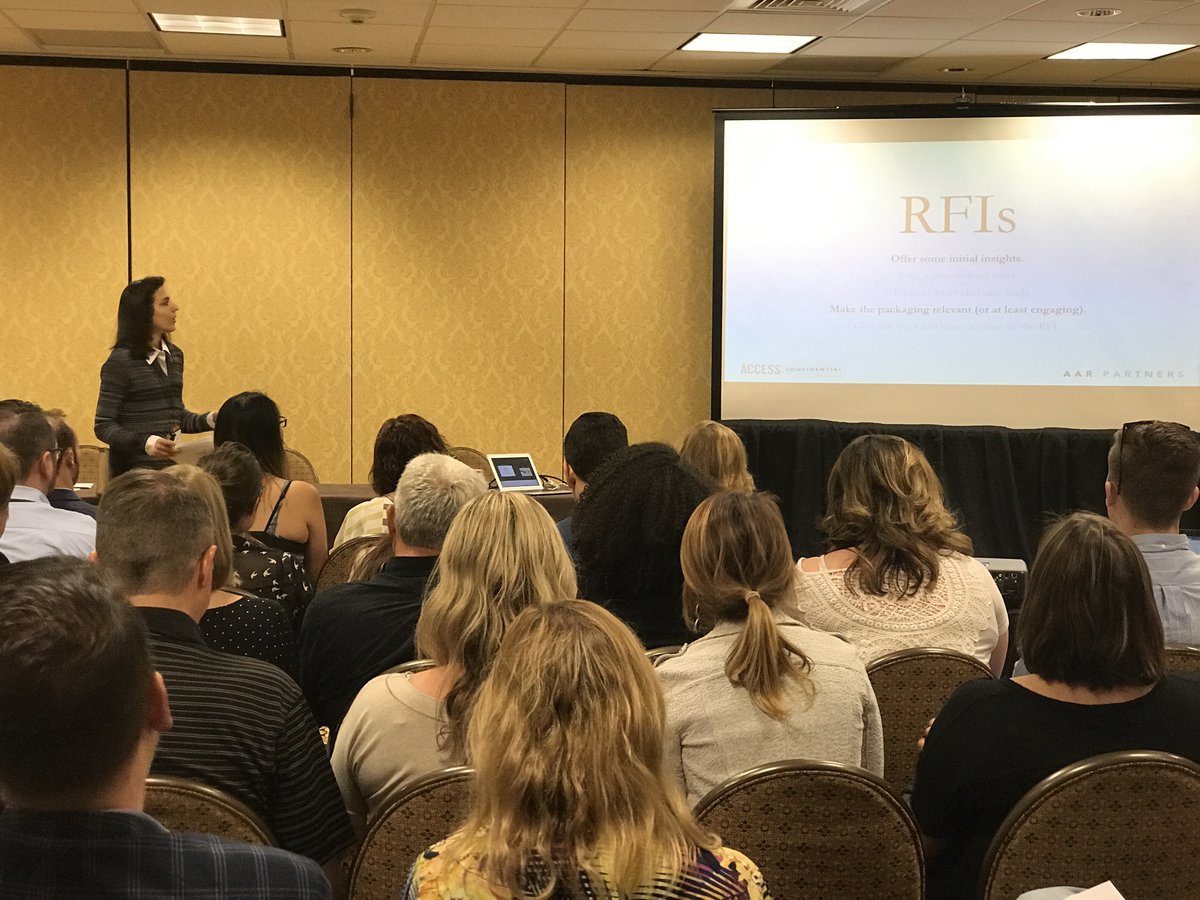 “Tip 2: Creatively and insightfully package your RFIs.” Lisa Colantuono’s “10 Tips in 20 Minutes to Tip the Pitch” #ADMERICA17