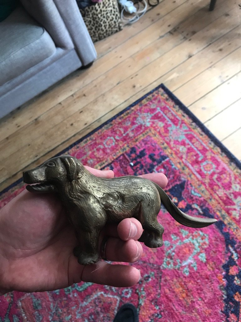 IanJTyrer's tweet photo. @Antijanner @DeeChief he thought he was getting a treat! The fool. I do have this not so furry phosphor bronze dog too https://t.co/ta4C07rcwg