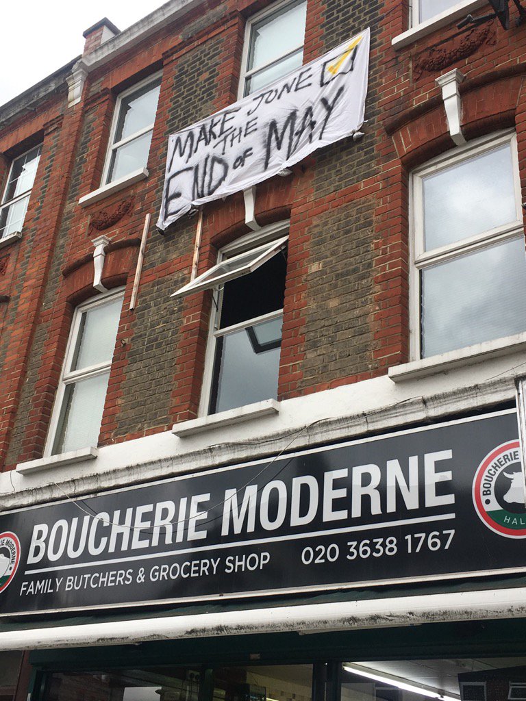 helen_rudolf's tweet photo. I love that this is opposite the polling station. #EastFinchley #jeremynewmark #fgglabour https://t.co/EWq9jNG5Lf