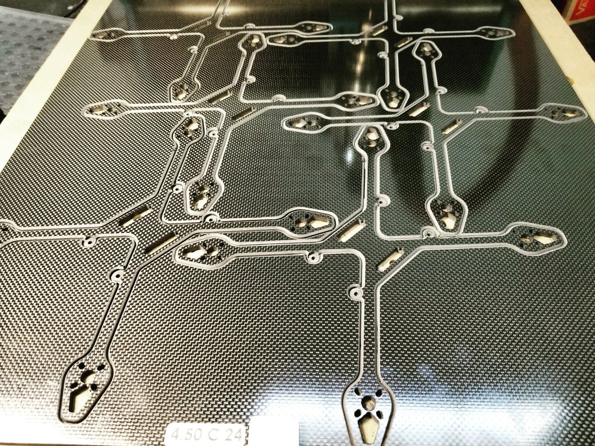 EJ_Amped_Out's tweet photo. Up all night cutting #MegaDoomer frames for the @Thrust_UAV Team, we are all headed to the #MultiGP qualifyer in Spokane!⚡ #FPV #droneracing https://t.co/50ZCMUvJTZ
