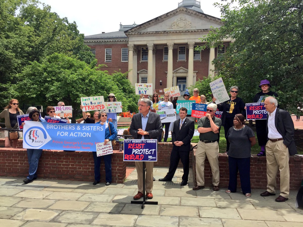 RichMadaleno's tweet photo. When will Larry Hogan actually lead on #protectingMD? He's silent on the #USClimateAlliance & Trump Budget, vetoed #CleanEnergyJobsAct https://t.co/Te9VCE7ZWJ