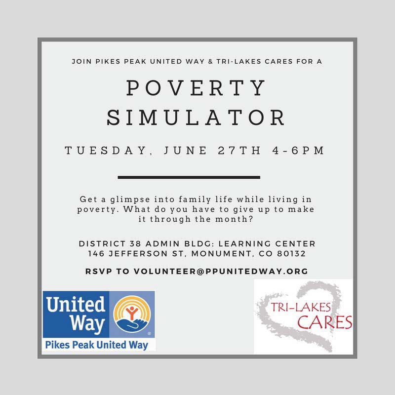 ppunitedway's tweet photo. Join PPUW &amp; @TriLakesCares for a #PovertySimulator on Tuesday, June 27th 4-6pm. RSVP to volunteer@ppunitedway.org #LIVEUNITED https://t.co/zhCJvclzog