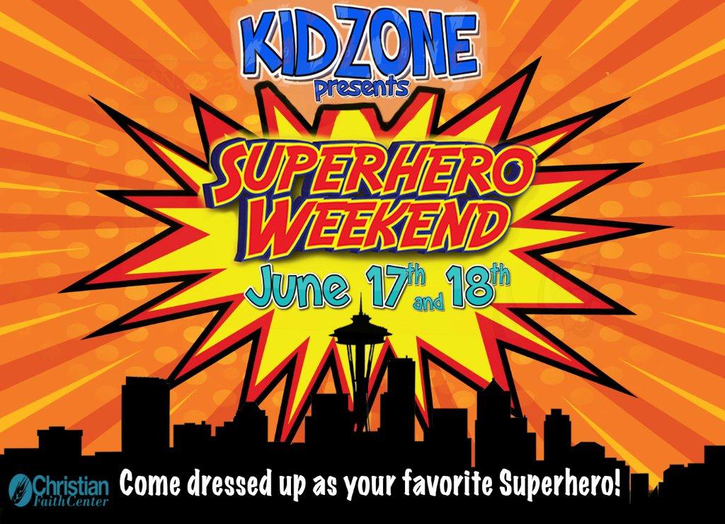 CFC_Kidz's tweet photo. Superhero Weekend is coming June 17th &amp; 18th! To celebrate our dads we will dress up as super heroes and enjoy some delicious cookies! https://t.co/JdNf1BCVpt