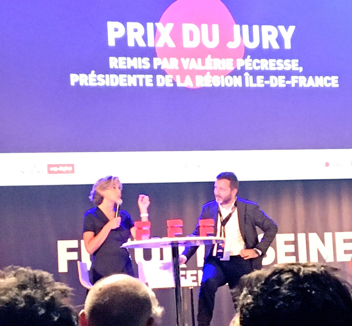 Cap_Digital's tweet photo. "Nous voulons devenir la première région de l'innovation au monde. Voilà notre ambition". Dixit @vpecresse @futur_en_seine https://t.co/kIQymew3xM