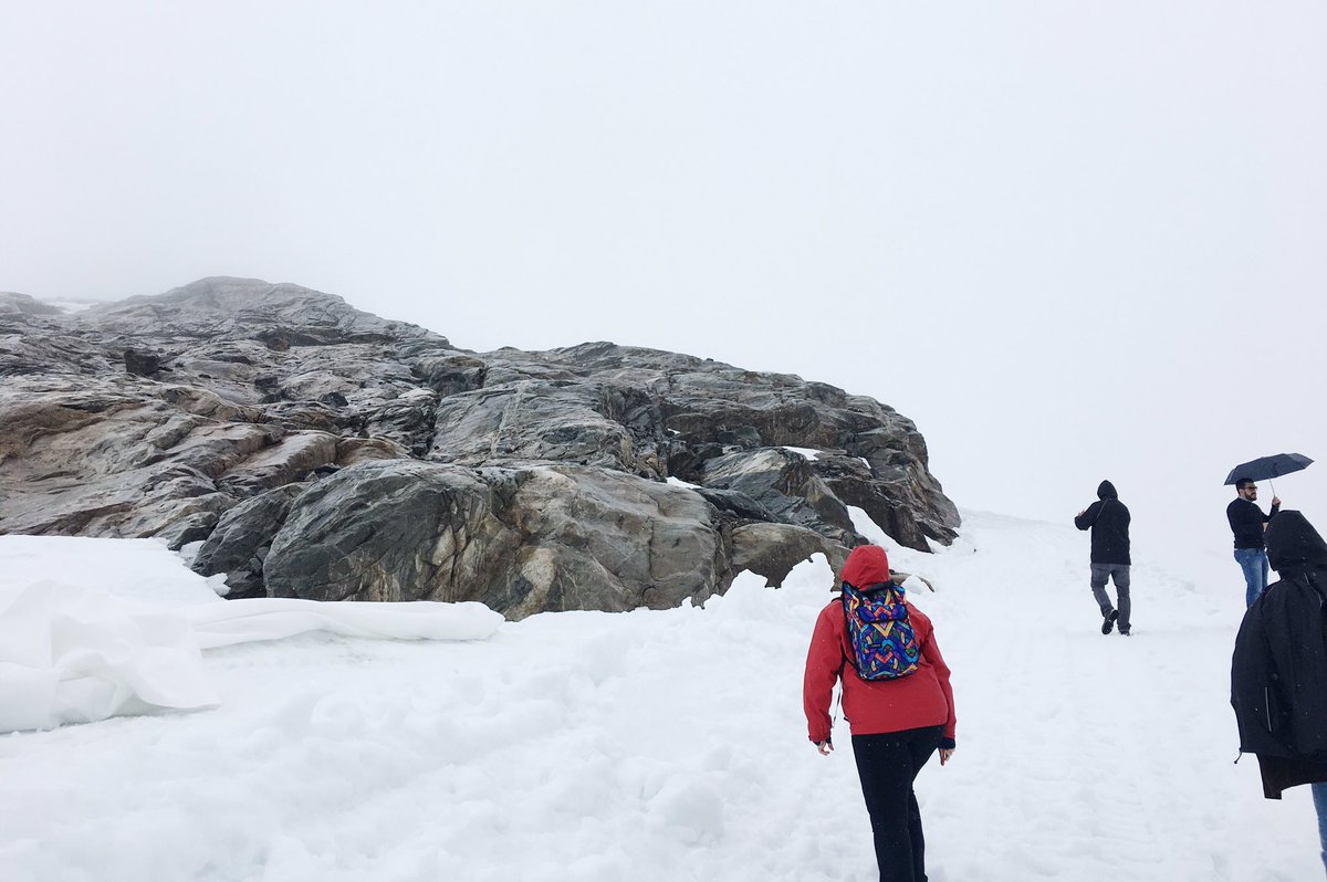 Pondering climate change on our hike of the Juklavass glacier this afternoon. #humankind2050