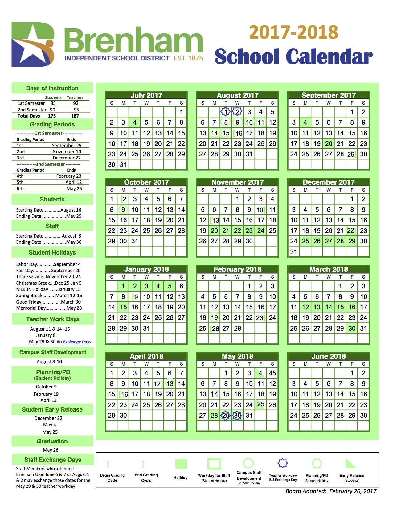 Brenham Isd Calendar 2022 Brenham High School On Twitter: "2017-2018 Brenham Isd School Calendar. Go  Cubs! Https://T.co/Me0E3Ueegi Https://T.co/Toyngcstbq" / Twitter