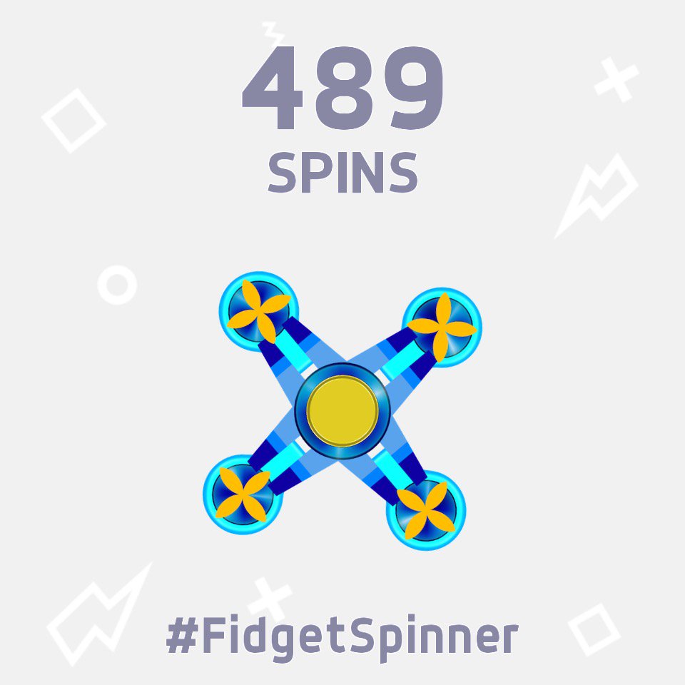 d2v4t4's tweet photo. I've just scored 489 spins in this new #FidgetSpinner game! https://t.co/HT5THeoUfA Can you beat me? https://t.co/CKrzrvU4GW