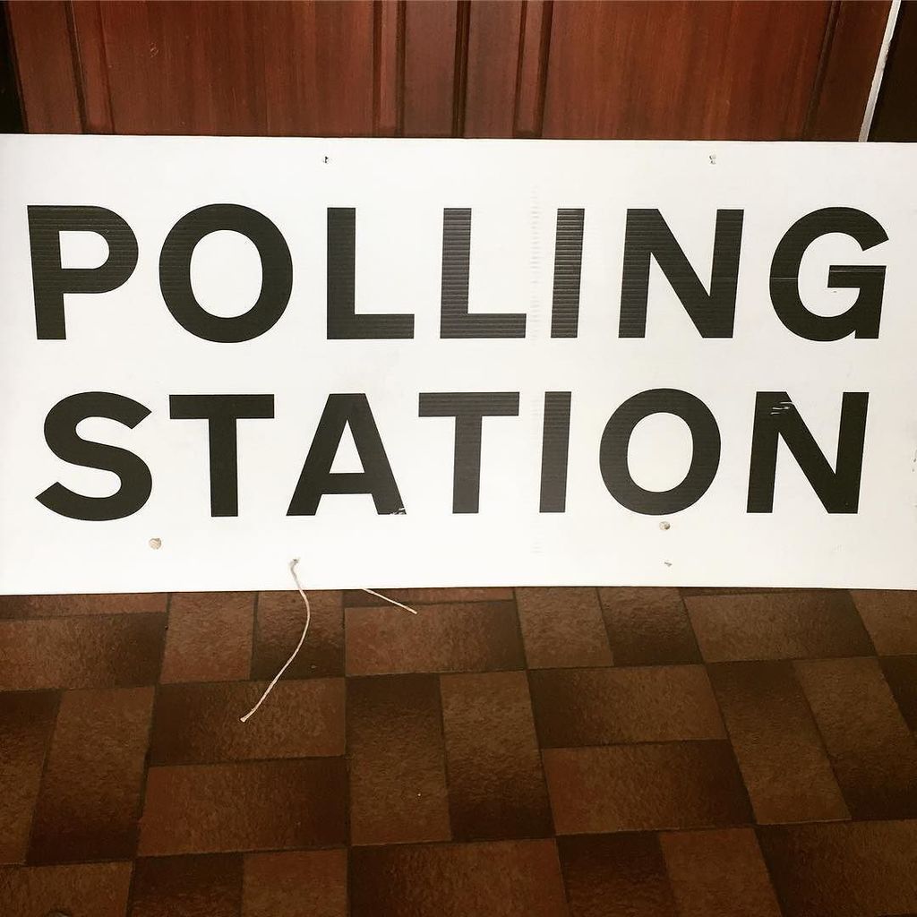 beamo's tweet photo. Obligatory polling sign photo. Big up to @prophecyagency for giving me #timetovote. https://t.co/Ho63565Ist https://t.co/gvAiNzSGkt
