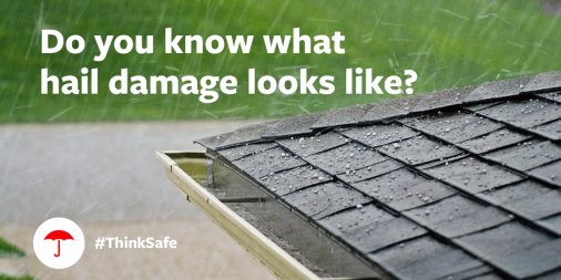 GorstandCompass's tweet photo. Do you know how to spot hail damage to your roof? Here's a guide that may help: https://t.co/T1u70iEx7a #ThinkSafe https://t.co/rkDhr9Ujgv