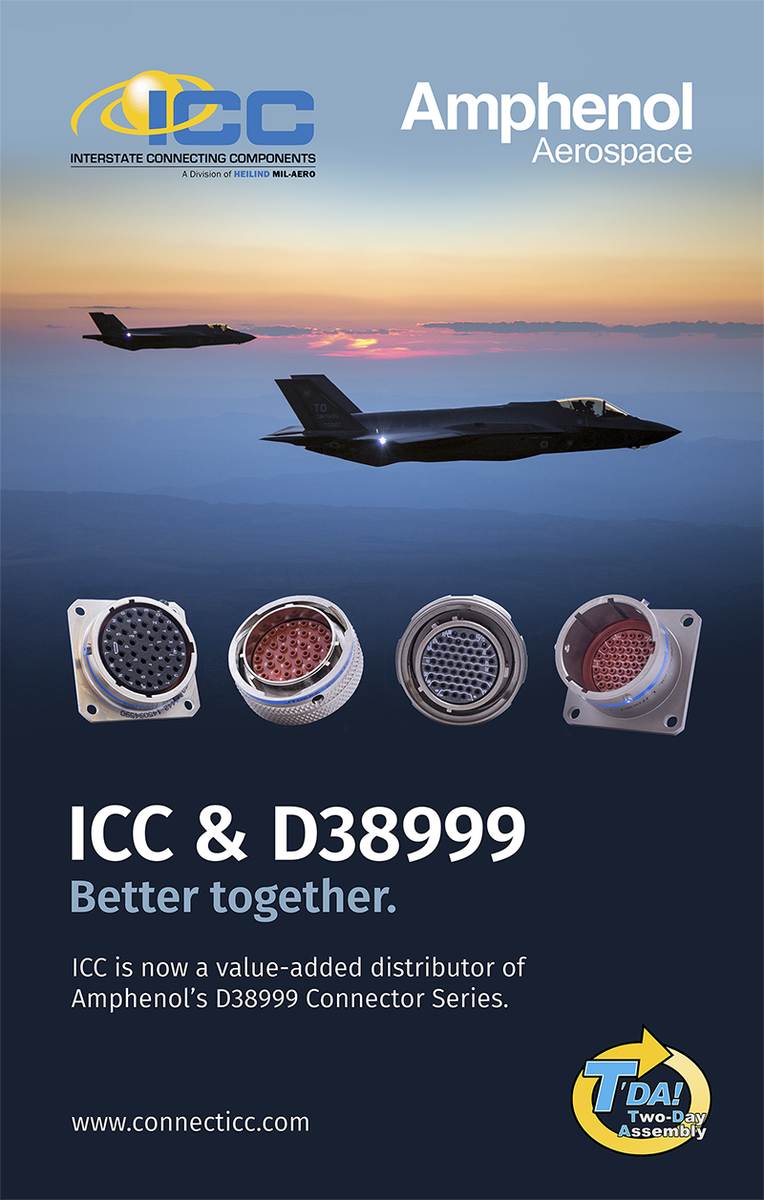 connecticc's tweet photo. Shop the world’s largest selection of D38999 connectors via @AmphenolAAO. More in our May newsletter: https://t.co/VrTYQsjPCH #ICCAdvantage https://t.co/BiFfZKRfIV