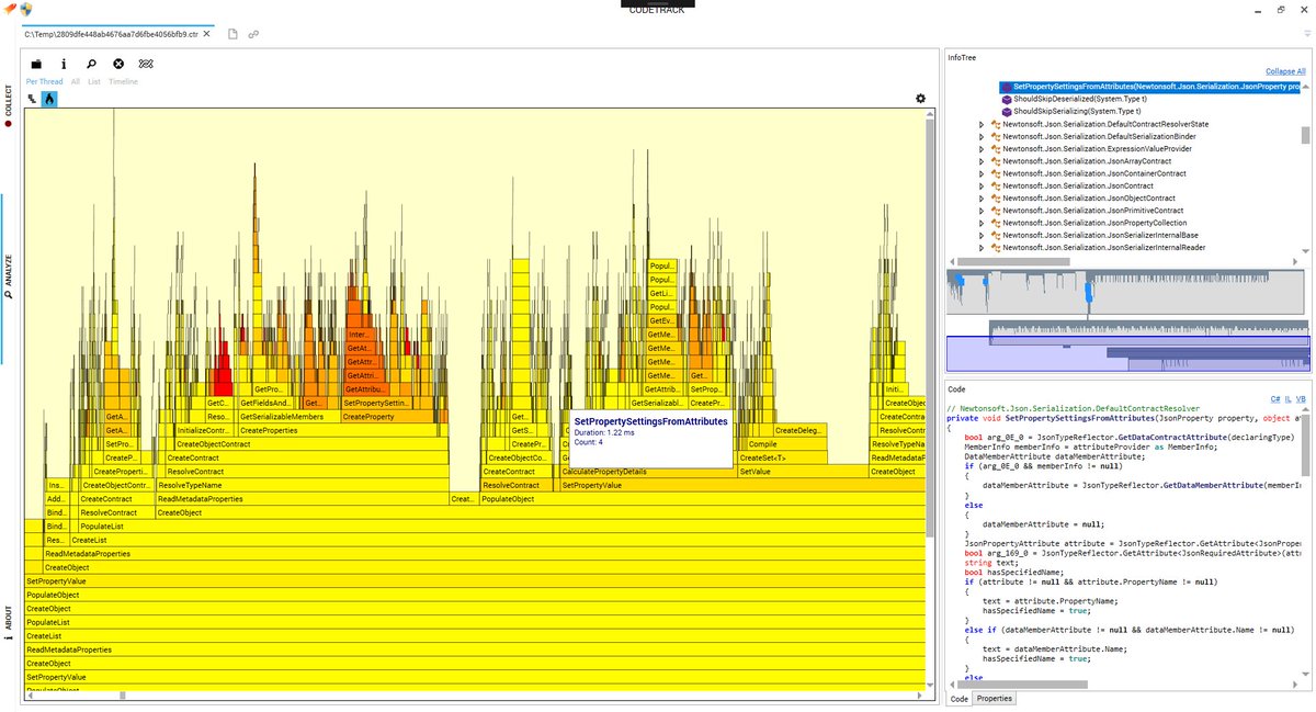 Codetrack4Net's tweet image. Check out the new flamegraphs: duration and call count in 1 easy overview ! #flamegraph #codetrack #code #profiling #dotNET