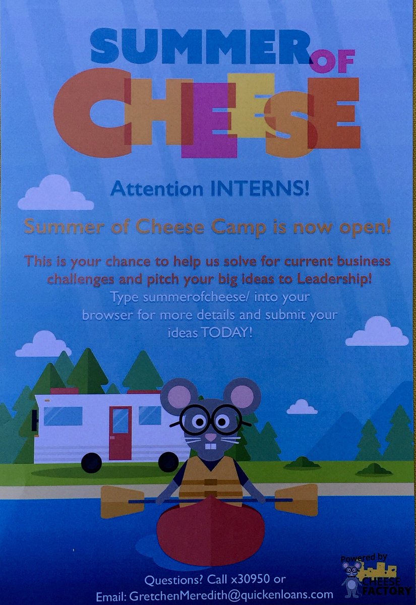 QLSimonSays's tweet photo. Hey Interns, it's your time to shine! Start submitting your Grate Ideas today!!!!! #summerofcheese https://t.co/jDWpLTQGxx