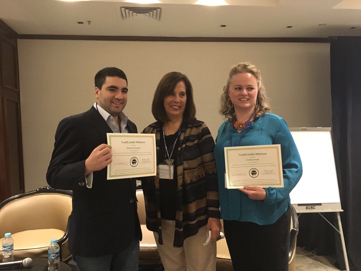 CeriseSptf's tweet photo. . @truelift award presented to @fundaparaguaya and @Friend_Bridge #SPTF2017 @caitlinscott82 https://t.co/aVUOX98xjX