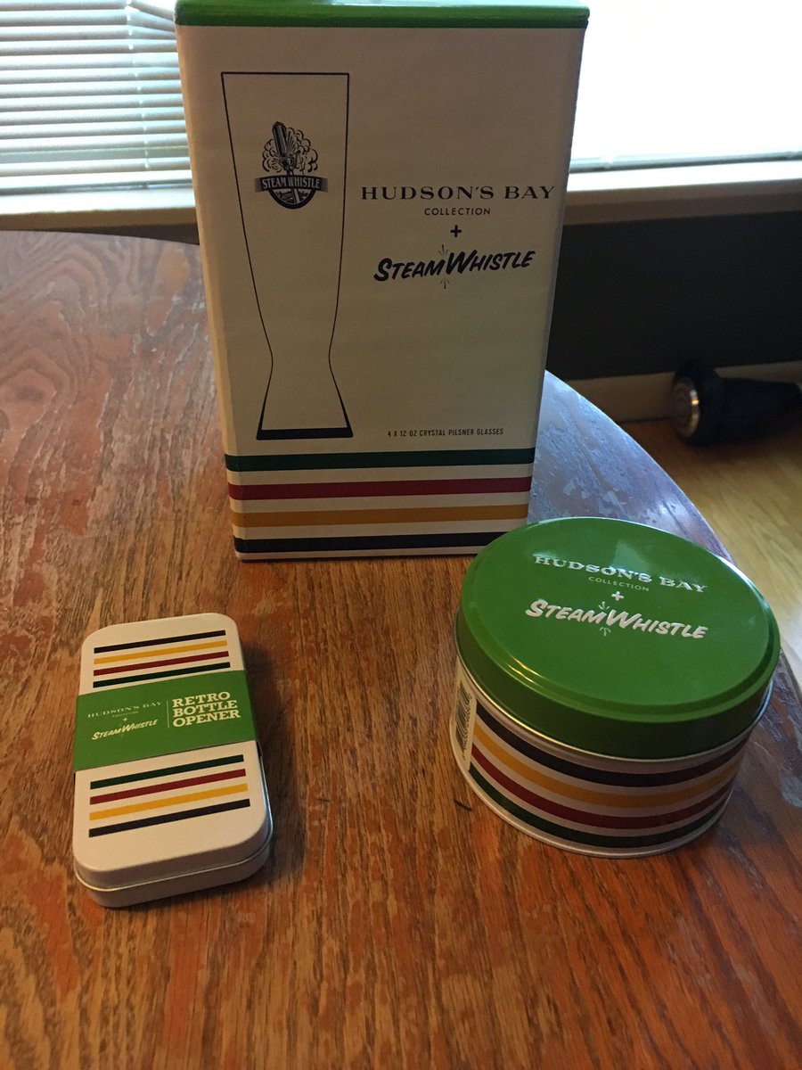 chrisd6979's tweet photo. Oh baby looks like the rest of my package is here ....Sweet now I have all the new @SteamWhistle @hudsonsbay #HBxSW stuff ππ #Cheers π» https://t.co/MQUeVOWc6p