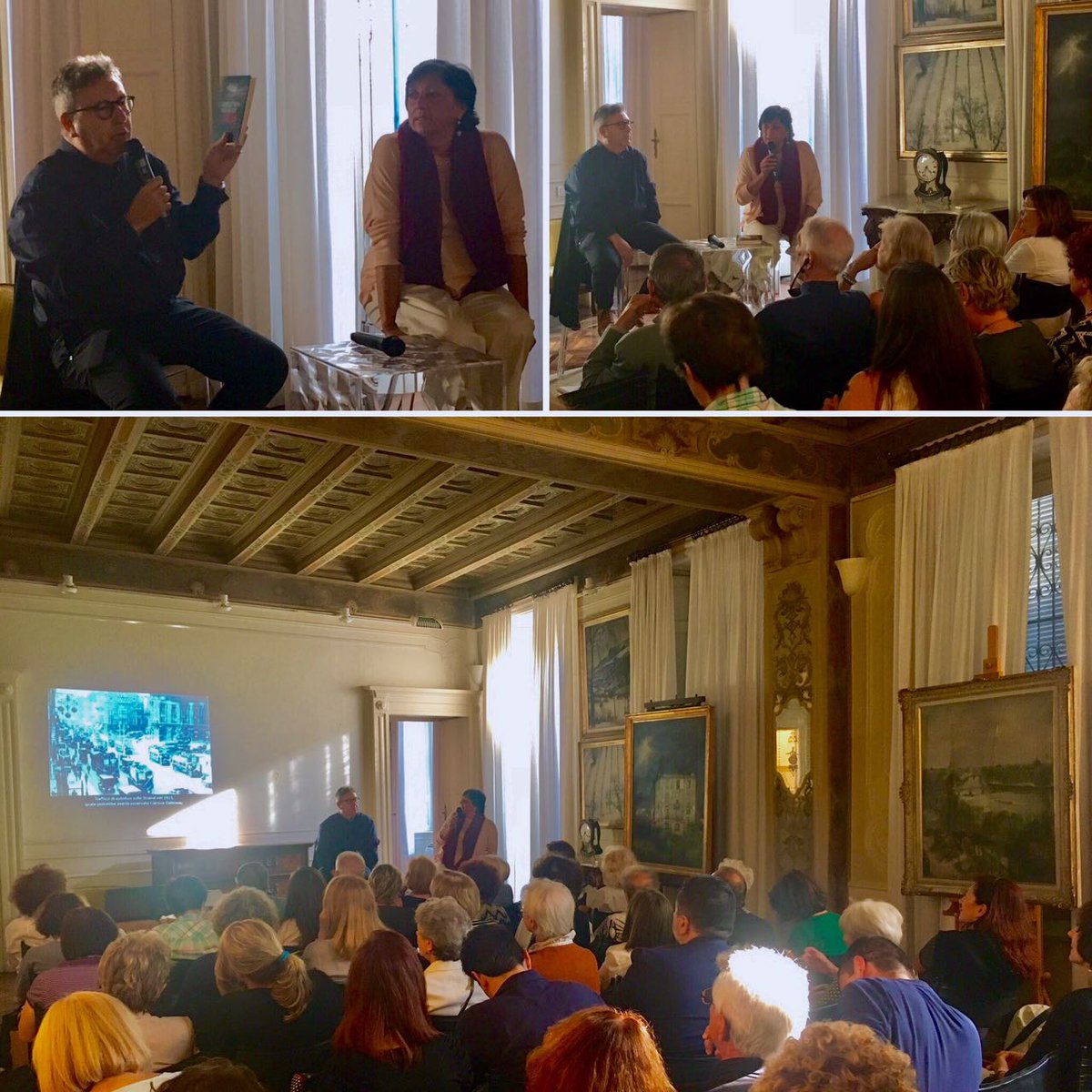 In tanti alla <a href="/FondazionePini/">Fondazione Pini</a> ad ascoltare Mario Fortunato che parla di "Londra" di Virginia Woolf, da lui tradotto e curato.