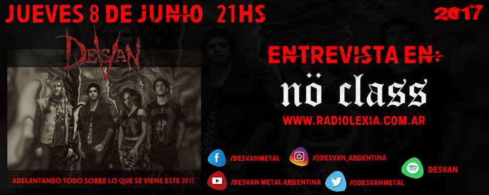 Desvanmetal's tweet photo. Hoy a partir de las 21 hs vamos a estar charlando con la gente de @NoClass_Radio 😁 https://t.co/EyvSe58zae
