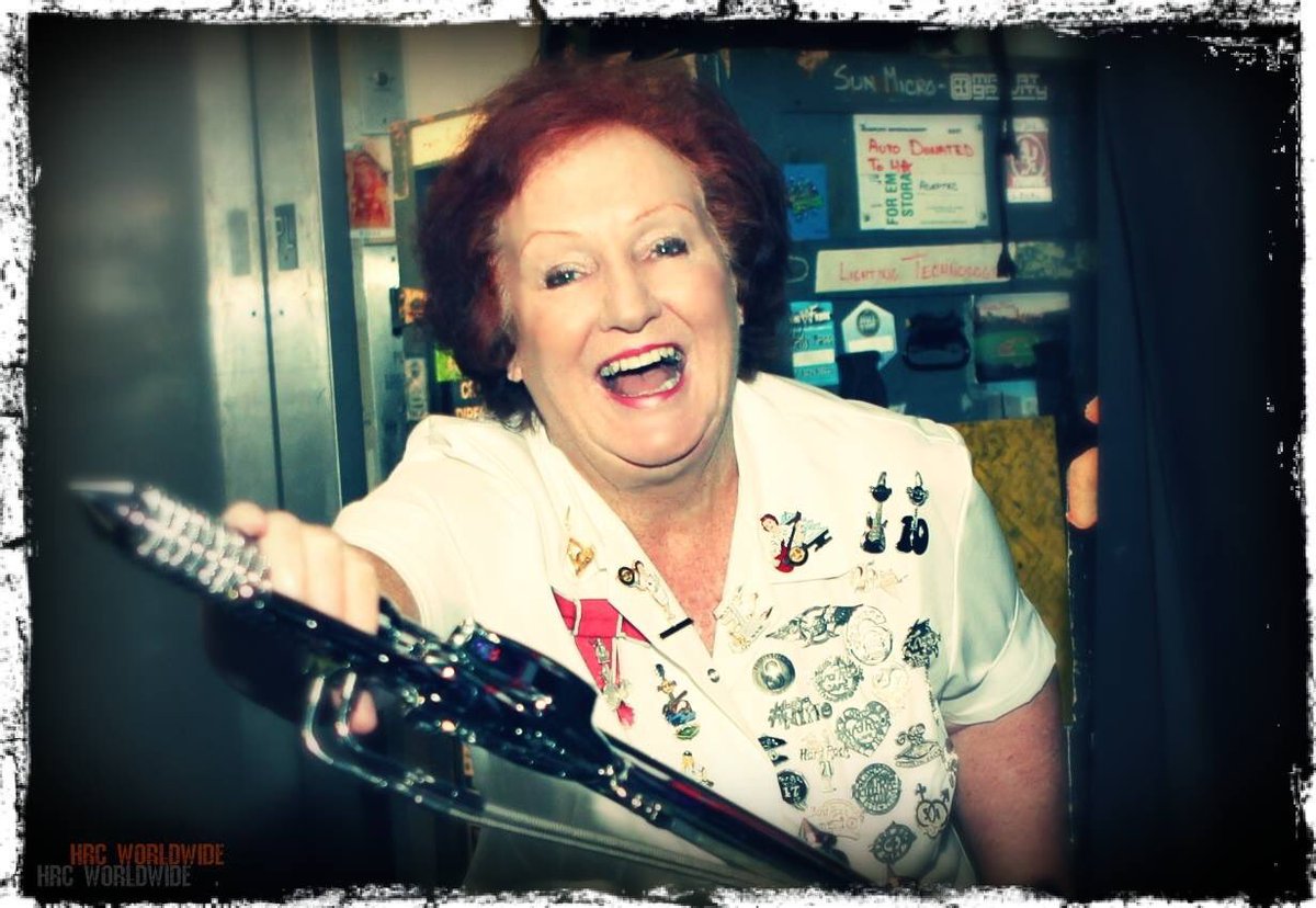 HRCWORLDWIDE71's tweet photo. HAPPY BIRTHDAY LOVELY RITA - WE LOVE U RITA!! - HRC Ambassador Extraordinaire Rita Gilligan MBA turns 76yrs young today ❤️😎🤘@HardRockLondon https://t.co/Xp2EsFF112