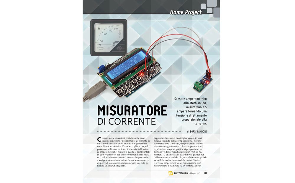 futuranet_it's tweet photo. Con un sensore #Hall #ACS712 di AllegroMicrosystems per misurare la corrente. Sul n. 216, in edicola @allegromicro https://t.co/FzR4c91jyD https://t.co/AuqvQnfLIR