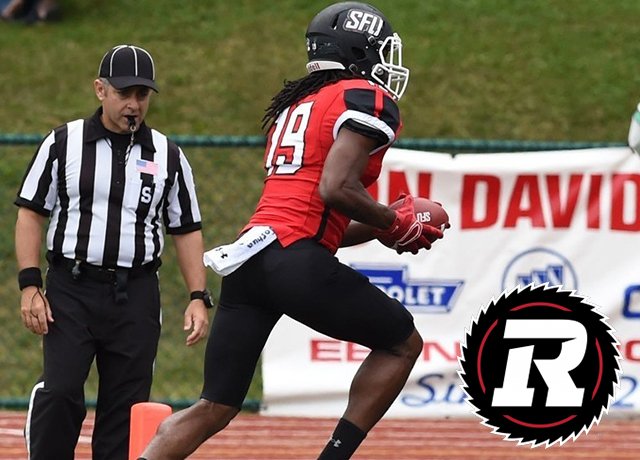 redwolvesfball's tweet photo. Good luck to former SFU WR Daniel Adams, who will make his CFL preseason debut tonight with the @REDBLACKS vs. Hamilton! #RedFlashMob https://t.co/gQPkMCKilc