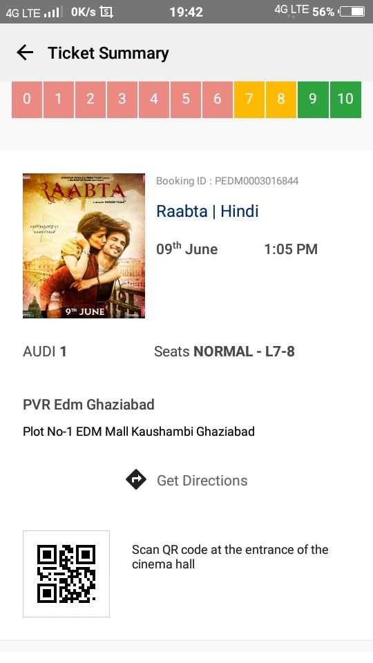 indiaARMYbharat's tweet photo. @kritisanon @itsSSR I booked mine.. Damn excited... #RaabtaTomorrow https://t.co/1mXOXhIhJw