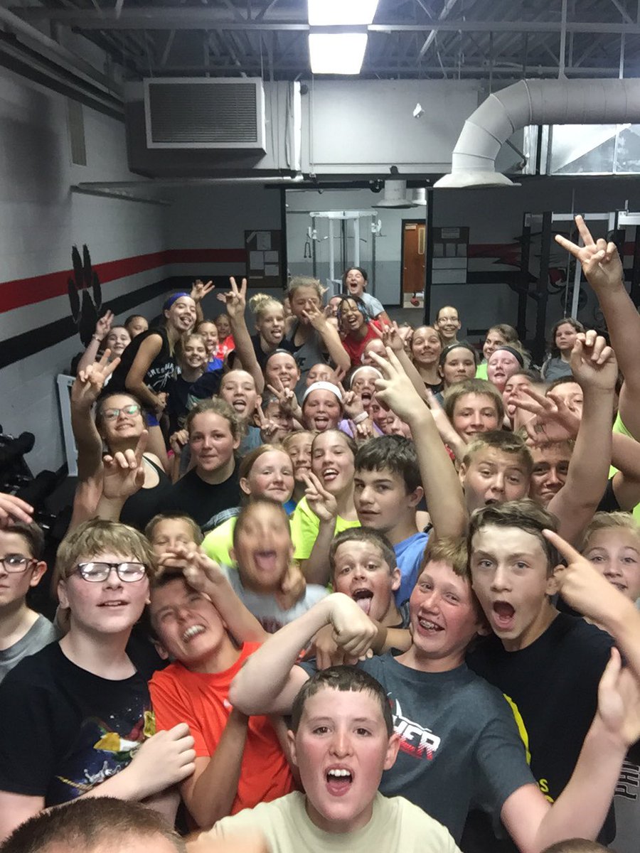 CaseyJTanner's tweet photo. Phenomenal 1st week of MS Weights! 70 athletes packed the room this morning! Needless to say there was a lot of energy! #PanthersInTraining https://t.co/4AisuIbY5z