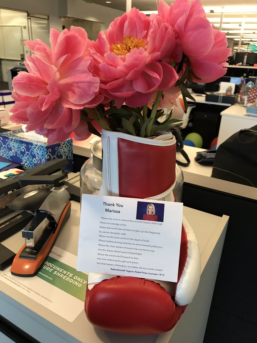 One of my favorite bizdev guys gave me this today.  Thanks, Soujanya!  I've never gotten a bouquet in a boxing glove before :)