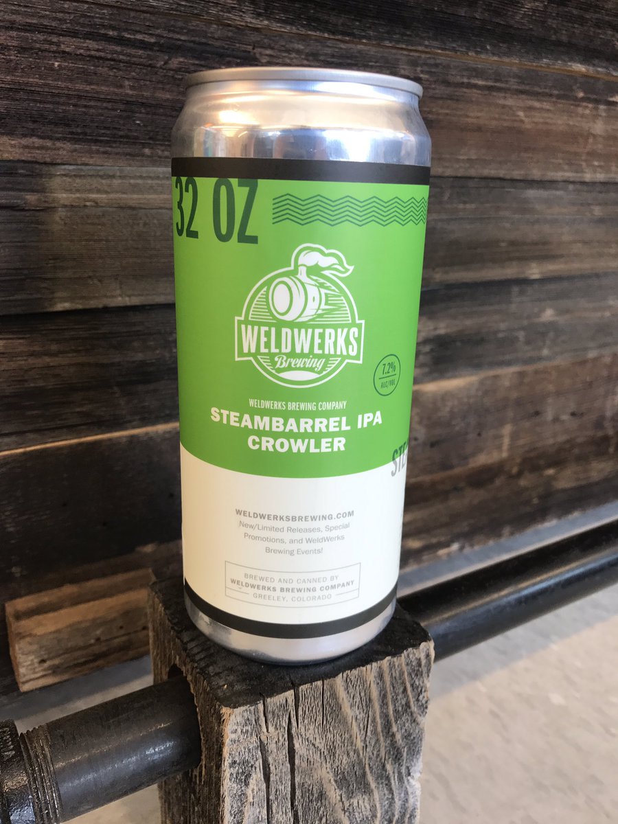 Yep, it's here! Weldwerks Steambarrel IPA Crowler.  You know you want some. #weldwerksbrewing instagram.com/p/BVFpiHEgmei/
