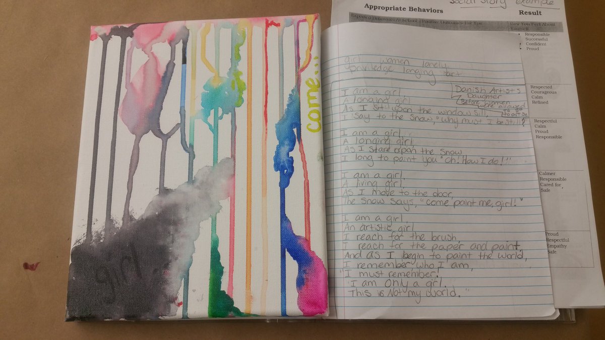 Teaching4Master's tweet photo. Connecting visual arts and literacy (Poetry) class had some really good ways to reach ALL learners! Enjoyed my time here at #WACEdConf17 https://t.co/SlYyfYbcAf