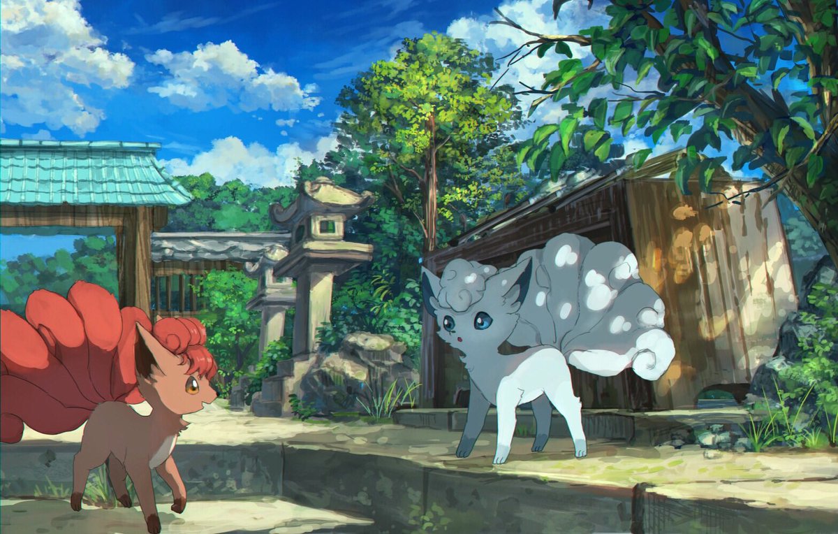 PokemonArt's tweet photo. The two stray Vulpix. 

(Artist: Pippi913 (2017): https://t.co/KwpFAsS9VF) 
#Pokemon #PokemonArt https://t.co/DVHW2wYBeg