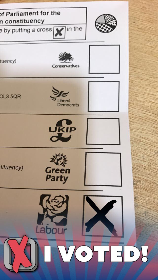Shenaz1995's tweet photo. #Ivoted #ivotedlabour #VoteLabour #VoteLabourFTW https://t.co/dtbvLmSlAQ
