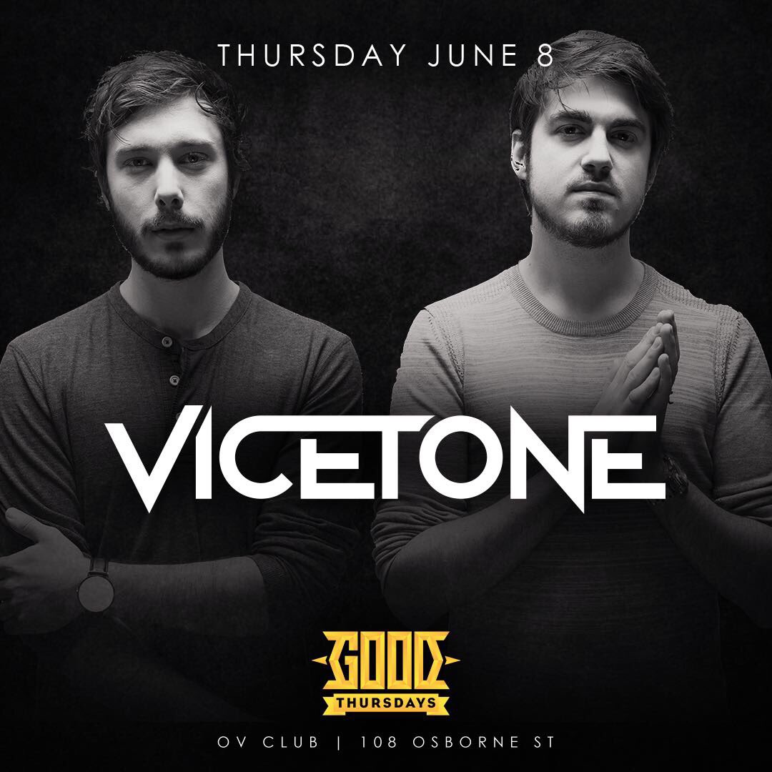 MADEthursdays's tweet photo. Tonight, we welcome one of the top DJ duo's in the world @Vicetone to #GOODthursdays 
Guest list is almost filled, please arrive early! https://t.co/oip0roUxrQ