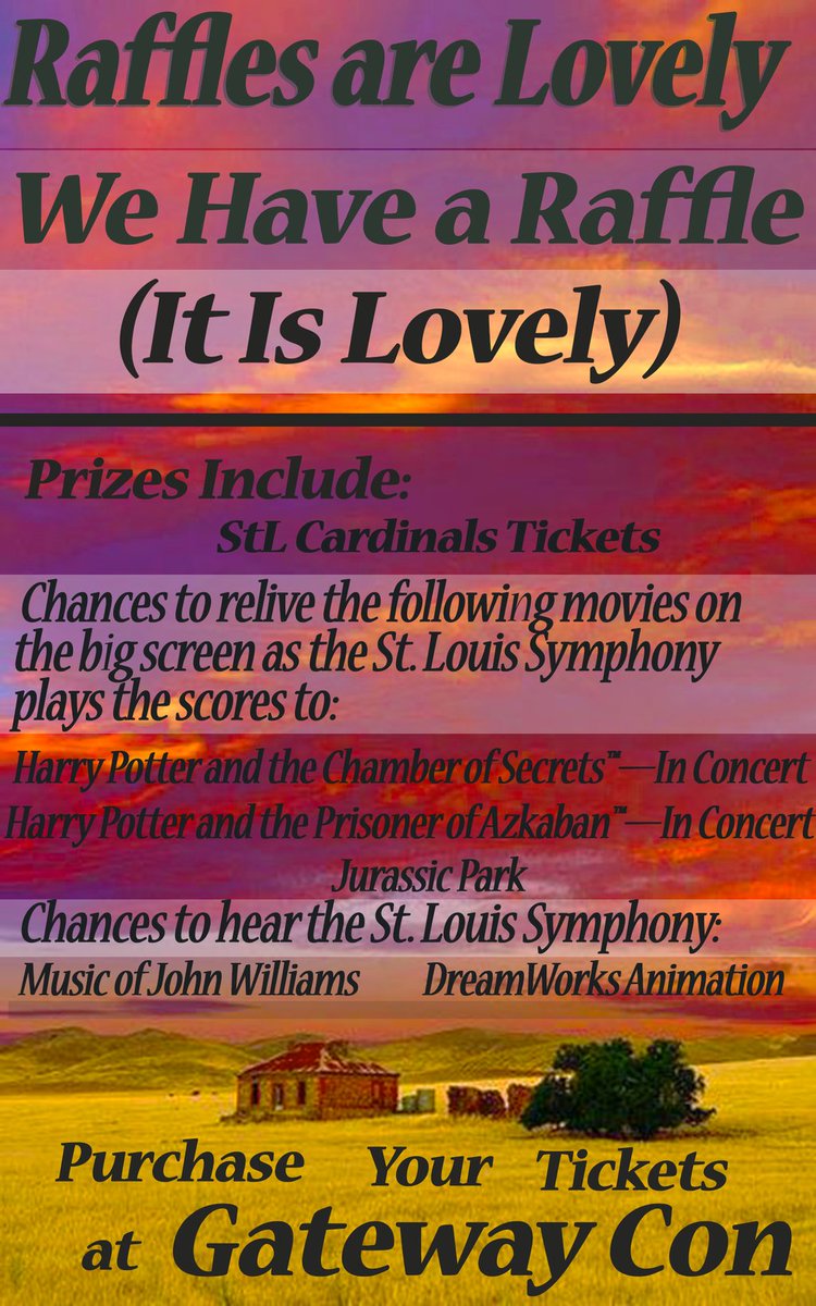 GatewayConSTL's tweet photo. Raffles are Lovely.
Get your tickets at Gateway Con!
https://t.co/5ZNQJCYXuD
#raffle #books #amreading #StLSymphony #amwriting #JohnWilliams https://t.co/YQibF2ub4i
